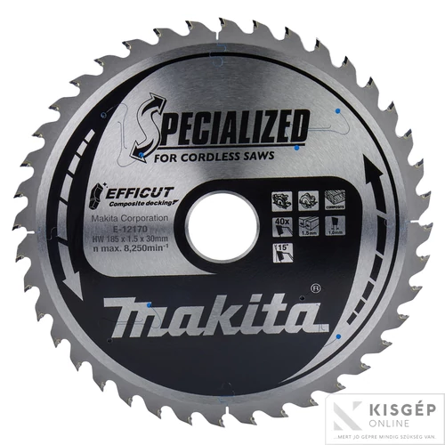 Makita EFFICUT körfűrészlap 185x30mm Z40 KOMPOZIT