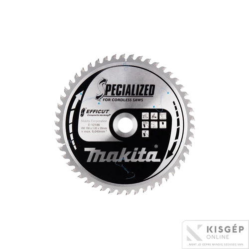 Makita EFFICUT körfűrészlap 190x20mm Z50 KOMPOZIT