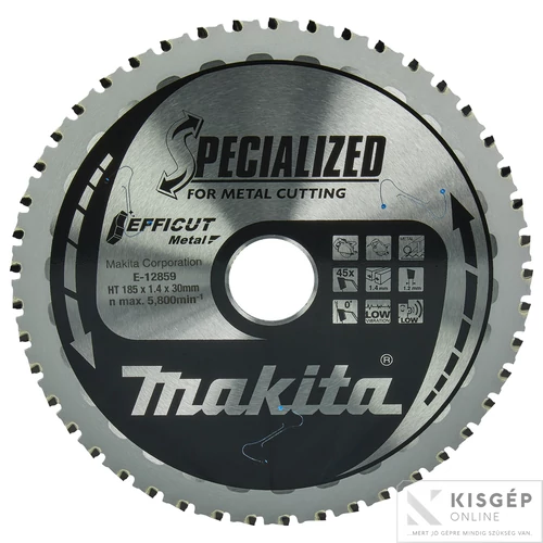 Makita EFFICUT körfűrészlap 185x30mm Z45 FÉM