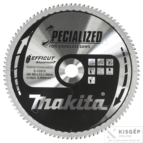 Makita EFFICUT körfűrészlap 306x30mm Z96 ALU