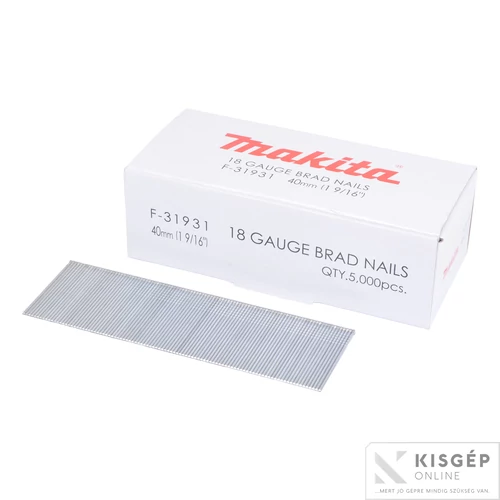 Makita fejnélküli szeg galvanizált 40mm 18GA AF505/DBN500
