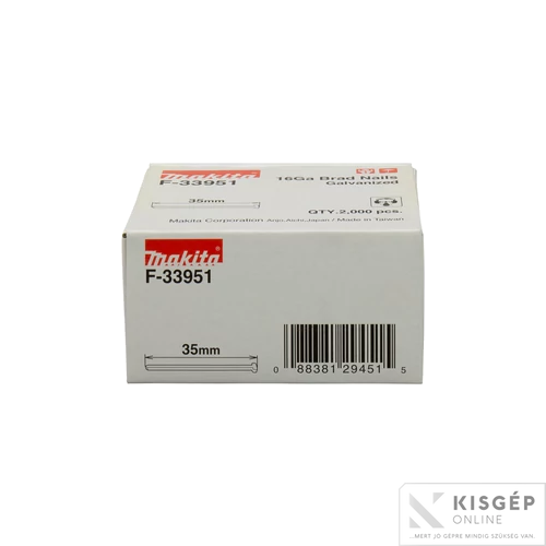 Makita fejnélküli szeg galvanizált 35mm x 1,3mm 16GA DBN600