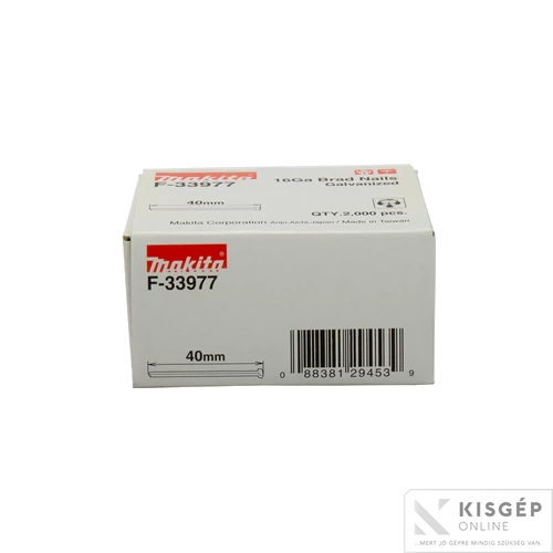 Makita fejnélküli szeg galvanizált 40mm x 1,3mm 16GA DBN600