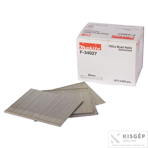 Makita fejnélküli szeg galvanizált 64mm x 1,3mm 16GA DBN600
