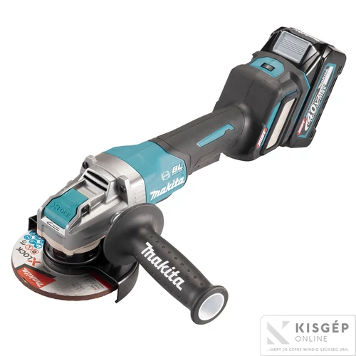 Makita 40Vmax XGT Li-ion BL AWS AFT 125mm X-LOCK sarokcsiszoló fék, ford. HK 2x2,5Ah