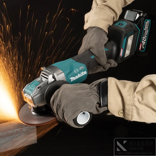 Makita 40Vmax XGT Li-ion BL AWS AFT 125mm X-LOCK sarokcsiszoló fék, ford. HK 2x2,5Ah