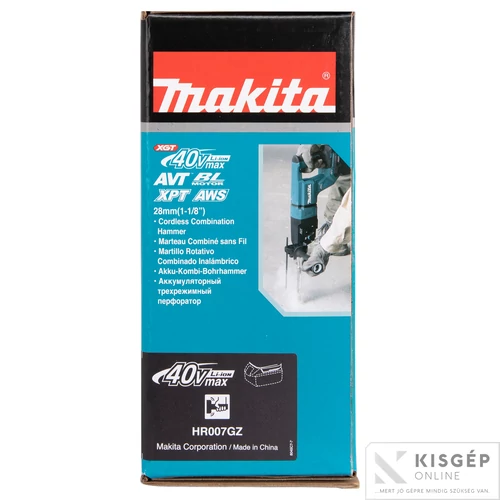 Makita 40Vmax XGT Li-ion BL AWS AVT AFT 28mm 3,0J SDS-Plus fúró-vésőkalapács Z