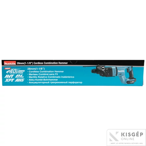 Makita 40Vmax XGT Li-ion BL AWS AVT AFT 28mm 3,0J SDS-Plus fúró-vésőkalapács Z