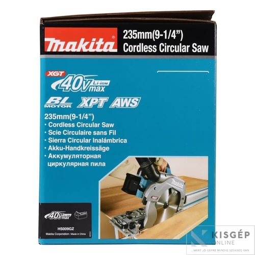 Makita 40Vmax XGT Li-ion BL AWS 235mm körfűrész Z
