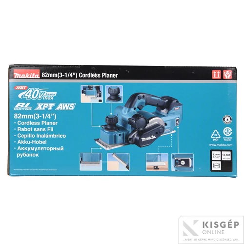 Makita 40Vmax XGT Li-ion BL AWS 82mm gyalu Z