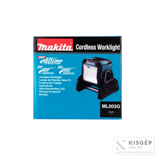 Makita 40V max XGT 249x298x386mm akkus LED lámpa ML103 1100 lumen Z