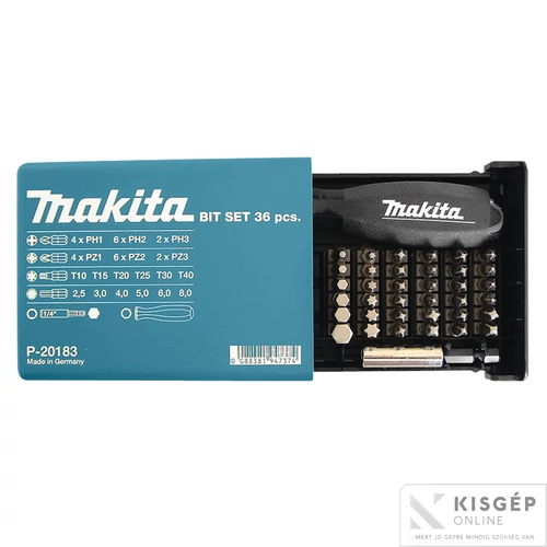 Makita 36db-os bitkészlet 25mm + csavarhúzó