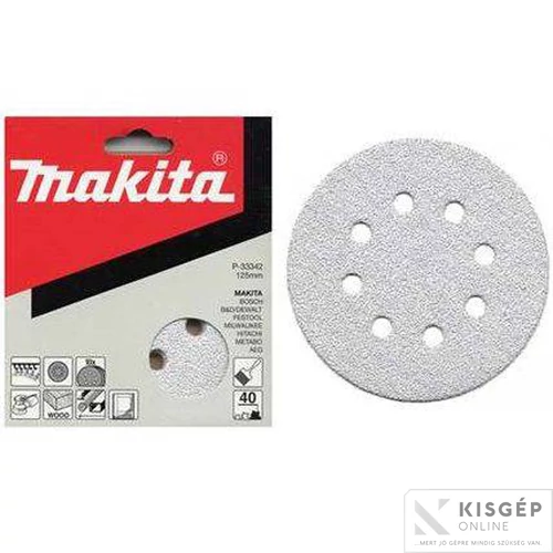 MAKITA Excenterpapír tépőz. fehér 125mm K60 (50 db/cs)