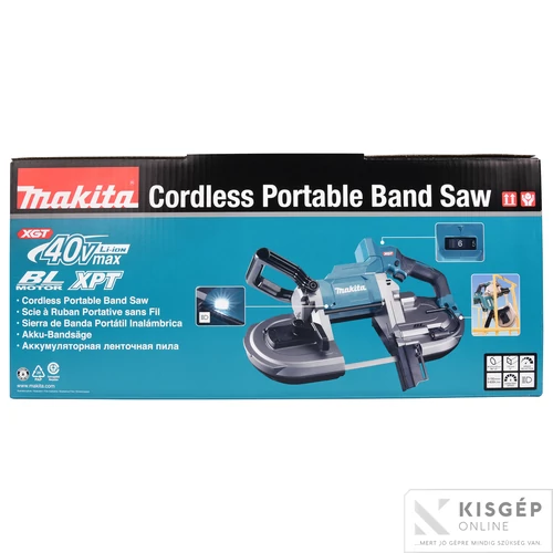 Makita 40Vmax XGT Li-ion BL 1000W szalagfűrész v:127mm Z
