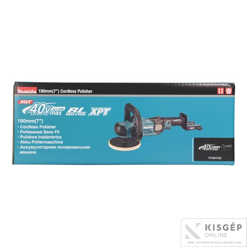 Makita 40Vmax XGT Li-ion BL 180mm 940W polírozógép Z
