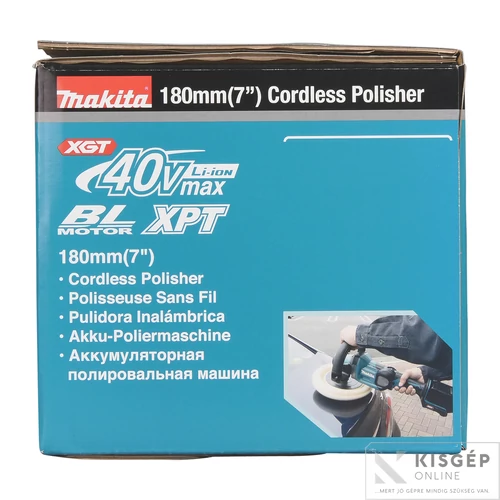 Makita 40Vmax XGT Li-ion BL 180mm 940W polírozógép Z