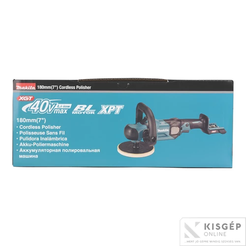 Makita 40Vmax XGT Li-ion BL 180mm 940W polírozógép Z