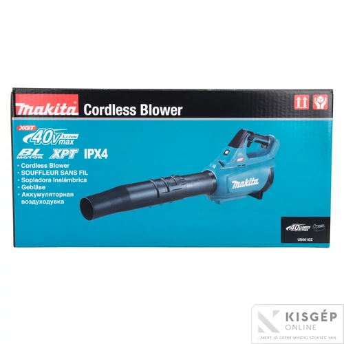 Makita UB001GZ 40Vmax XGT Li-Ion BL légseprű 17 N 16 m3/p Z