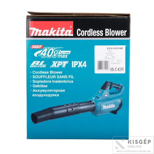 Makita UB001GZ 40Vmax XGT Li-Ion BL légseprű 17 N 16 m3/p Z