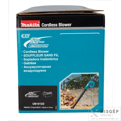Makita UB101DZ 12Vmax CXT Li-Ion légseprű 162 km/h 2,6 m3/p Z