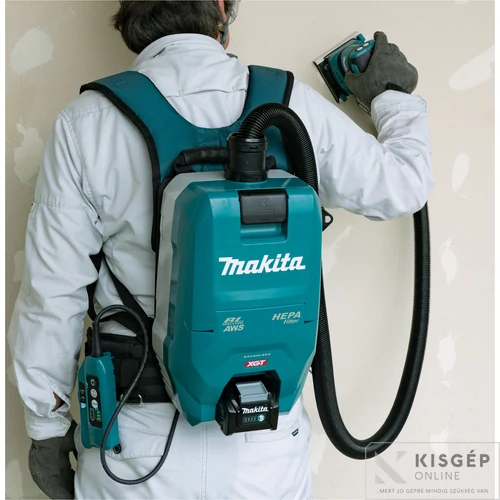 Makita 40Vmax XGT Li-ion BL AWS 18kPa 165W HEPA háti porszívó Z + adapter
