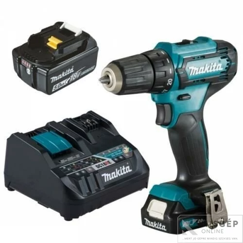 Makita DF333DZ 12V max CXT Li-ion 30Nm fúró-csavarbehajtó Z+BL1021B+DC18RE+BL1850B