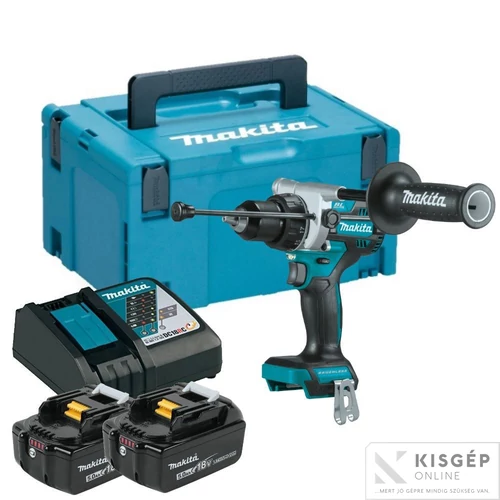 Makita DHP486RTJ 18V LXT Li-ion BL 130Nm ütvefúró-csavarbehajtó 2x5,0Ah