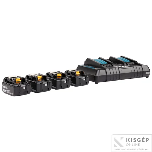 Makita 197626-8 18V LXT Li-ion 4x5,0Ah akku + DC18RD duplatöltő készlet + MAKPAC