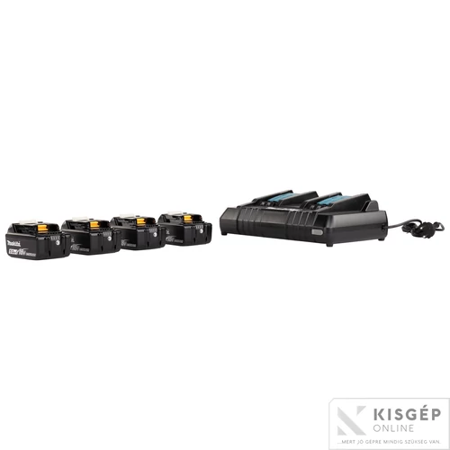 Makita 197626-8 18V LXT Li-ion 4x5,0Ah akku + DC18RD duplatöltő készlet + MAKPAC