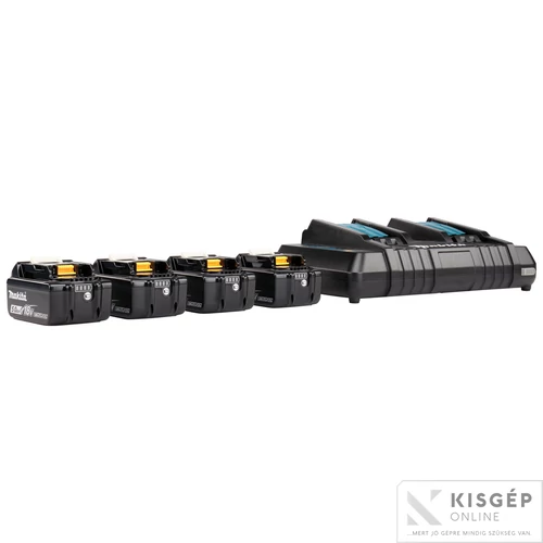 Makita 197626-8 18V LXT Li-ion 4x5,0Ah akku + DC18RD duplatöltő készlet + MAKPAC