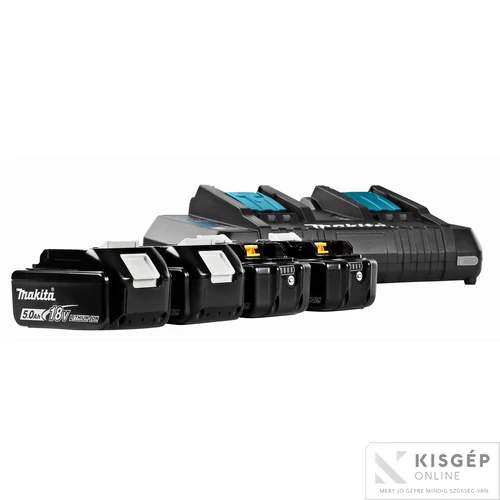 Makita 197626-8 18V LXT Li-ion 4x5,0Ah akku + DC18RD duplatöltő készlet + MAKPAC