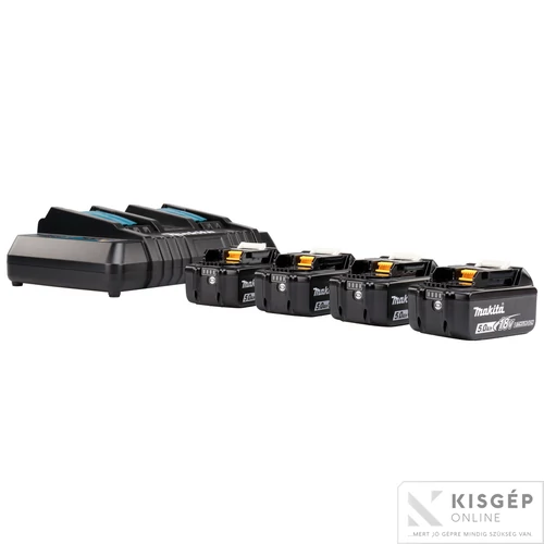 Makita 197626-8 18V LXT Li-ion 4x5,0Ah akku + DC18RD duplatöltő készlet + MAKPAC