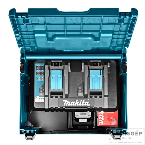 Makita 197626-8 18V LXT Li-ion 4x5,0Ah akku + DC18RD duplatöltő készlet + MAKPAC