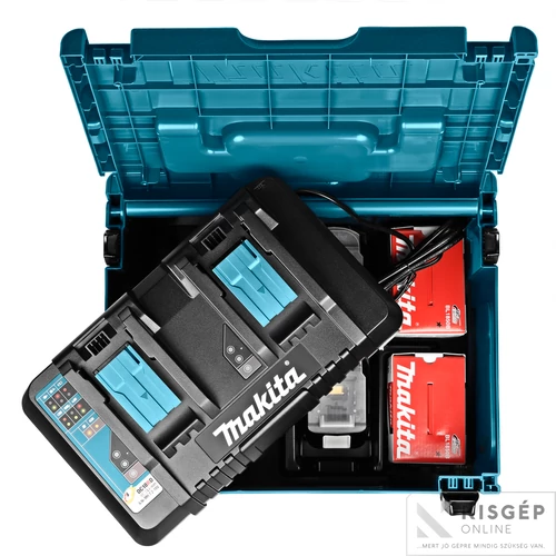 Makita 197626-8 18V LXT Li-ion 4x5,0Ah akku + DC18RD duplatöltő készlet + MAKPAC