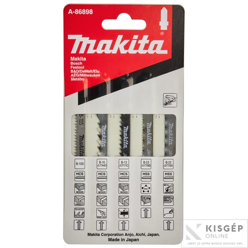 Makita Szúrófűrészlap készlet B10S, B16, B13, B22, B23 