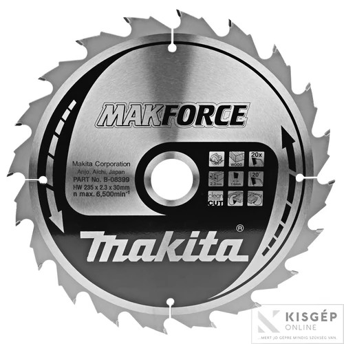 Makita körfűrészlap Makforce 235x30mm Z20