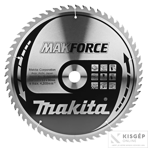 Makita körfűrészlap Makforce 355x30mm Z60