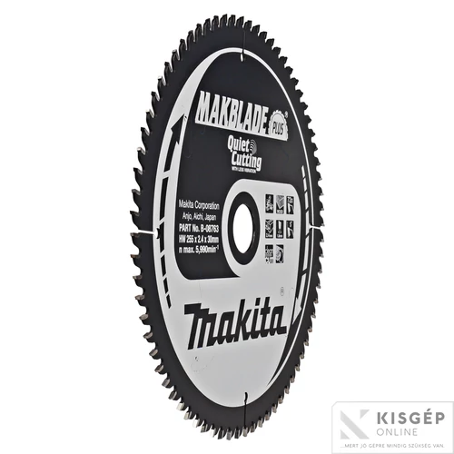 Makita körfűrészlap Makblade Plus 255x30mm Z72