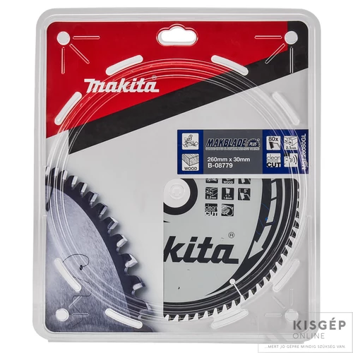 Makita körfűrészlap Makblade plus 260x30mm Z80