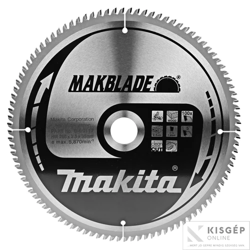 Makita körfűrészlap Makblade 260x30mm Z100