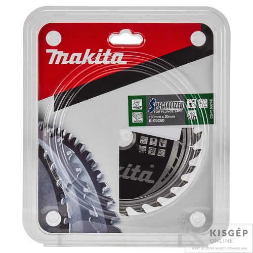 Makita körfűrészlap merülő 160x20mm Z28