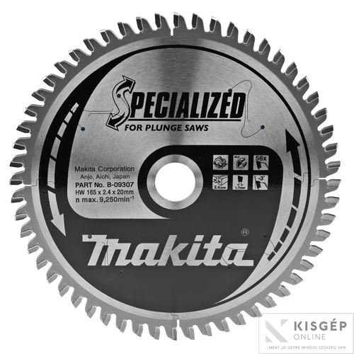 Makita körfűrészlap alu 165x20mm Z56