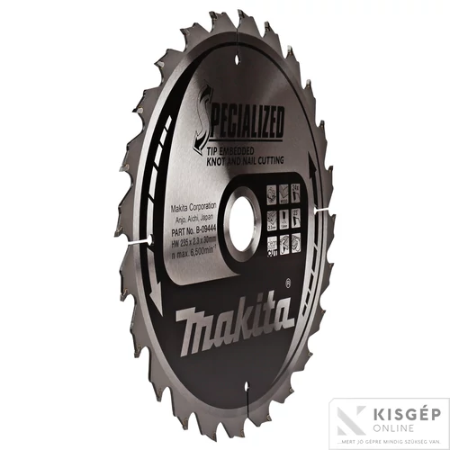 Makita körfűrészlap SZÖG, CSOMÓSFA 235x30mm Z24