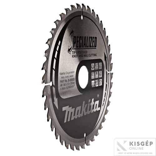 Makita körfűrészlap SZÖG, CSOMÓSFA 190x30mm Z40