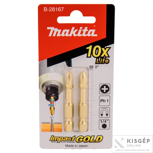 MAKITA bit-hegy PH1-50mm Impact GOLD 2db/csomag db ár!!!!!!!