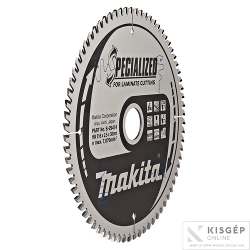 Makita körfűrészlap LAMINÁLT 216x30 Z72