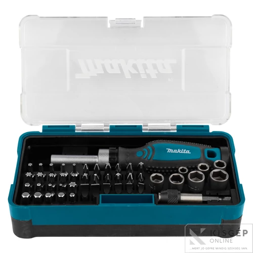 Makita 47db-os bit és dugókulcskészlet racsnis behajtóval