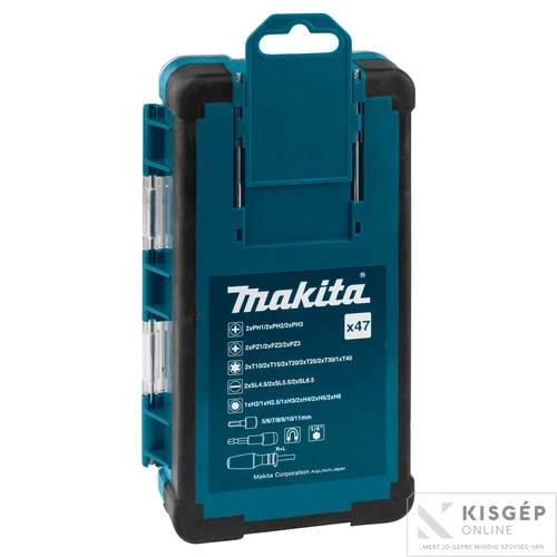 Makita 47db-os bit és dugókulcskészlet racsnis behajtóval