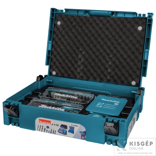 Makita MAKPAC 116db-os fúró-csavarbehajtó készlet