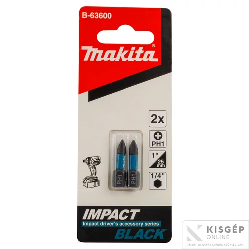 Makita impact BLACK csavarbehajtó bit PH1 25mm